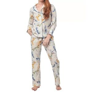 THE LAZY POET Small Emma Dancing Dragonfly Cotton Pajama Pants